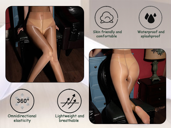 High Waist Gloss Stockings 