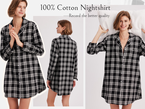 Cotton Button Down Sleepshirt