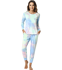 NACHILA Women''s Bamboo Viscose Pajamas Soft Long Sleeve Sleepwear Set Long Pants Pjs 