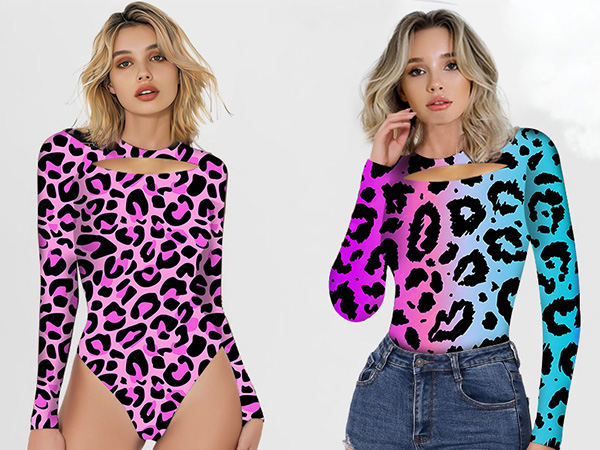 leopard bodysuit for women