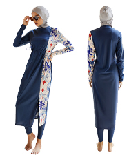 Muslim Swimsuits for Women Modest Swimwear Burkini Full Cover Hijab Top Pants Cap Bathing Suits