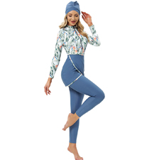 Muslim Swimsuits for Women Modest Swimwear Burkini Full Cover Hijab Top Pants Cap Bathing Suits