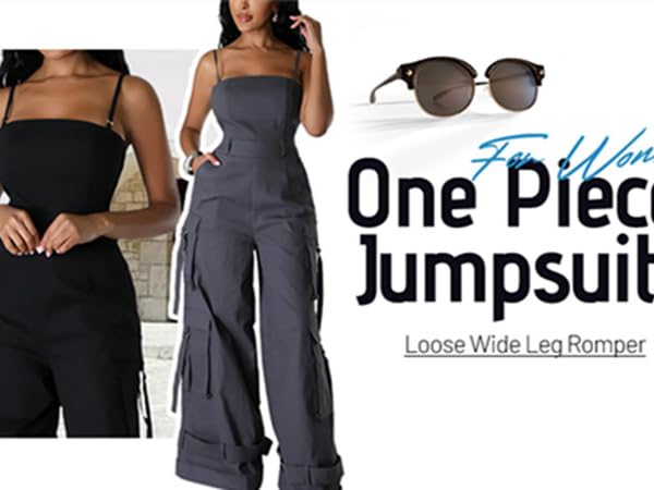 Women''s Casual Cargo Jumpsuit