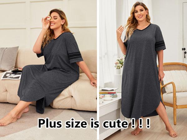 plus size cute nightdress