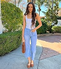 cropped wide leg jeans for women