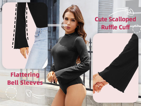 long sleeve bodysuit for women