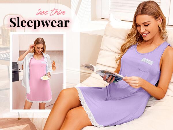 soft scoop neck sleepshirt