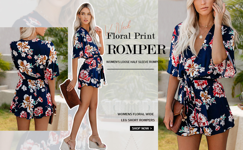 floral romper for women summer casual