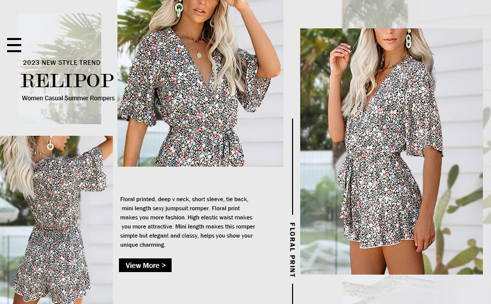 sexy v neck summer romper