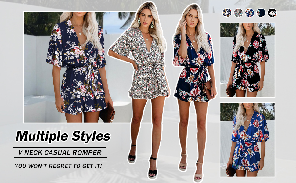 floral summer ruffle romper