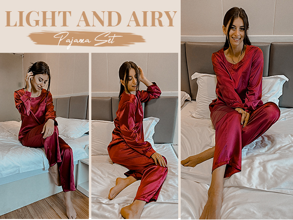 satin pajama set