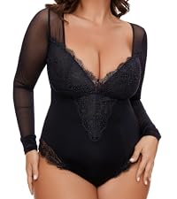 plus size lace bodysuit