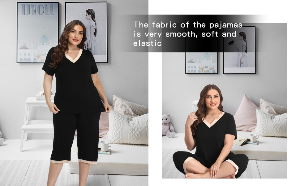 women plus size pajamas sets