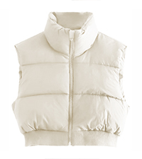 cropped puffer vest