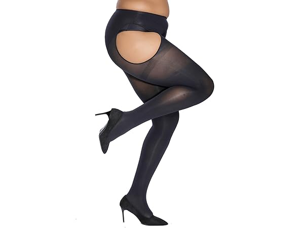 plus size crotchless pantyhose