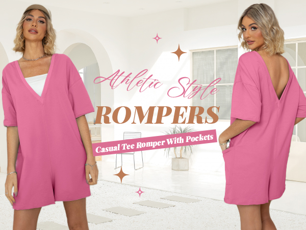 Hot Pink Romper For Women