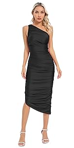 Capuffy Women&amp;amp;amp;amp;#39;s One Shoulder Club Dresses