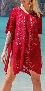 Women Summer Hollow Out Swim Cover Up