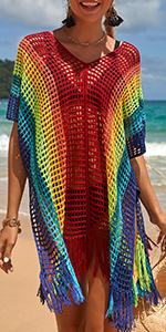 Rainbow Swimsuit Cover Ups for Women