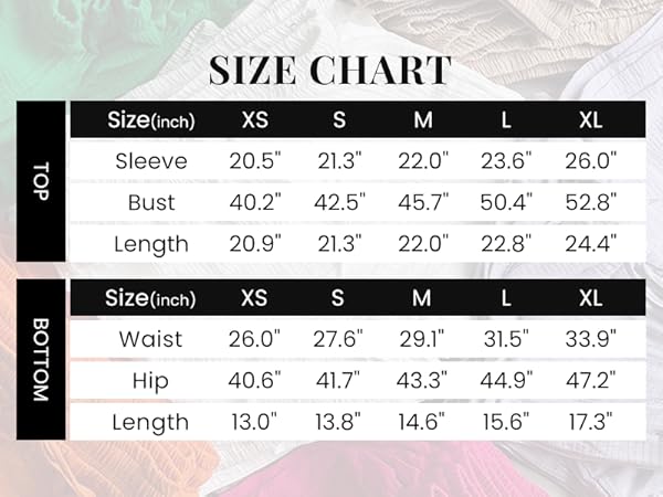 khaki size chart