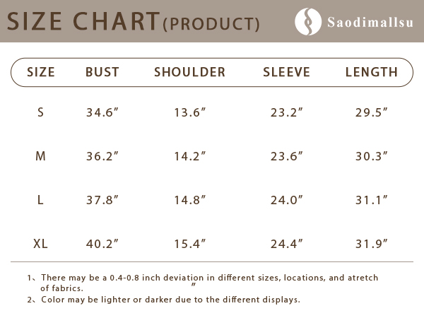 Slim Fit Beach Dress Size Chart