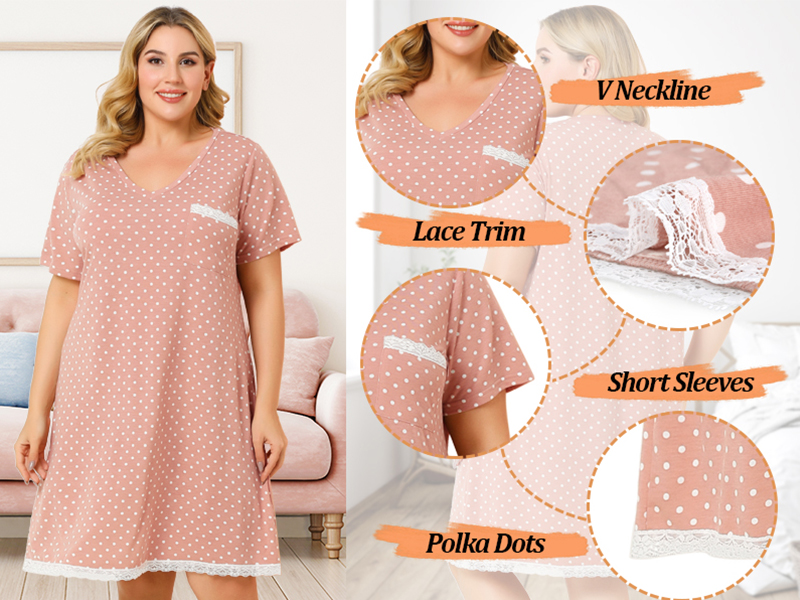 plus size women sleepdress