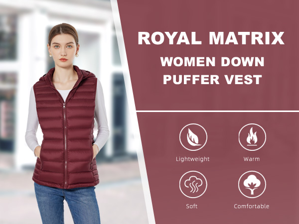 women puffer vest