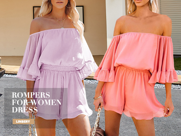 Chiffon Shorts Romper for Women