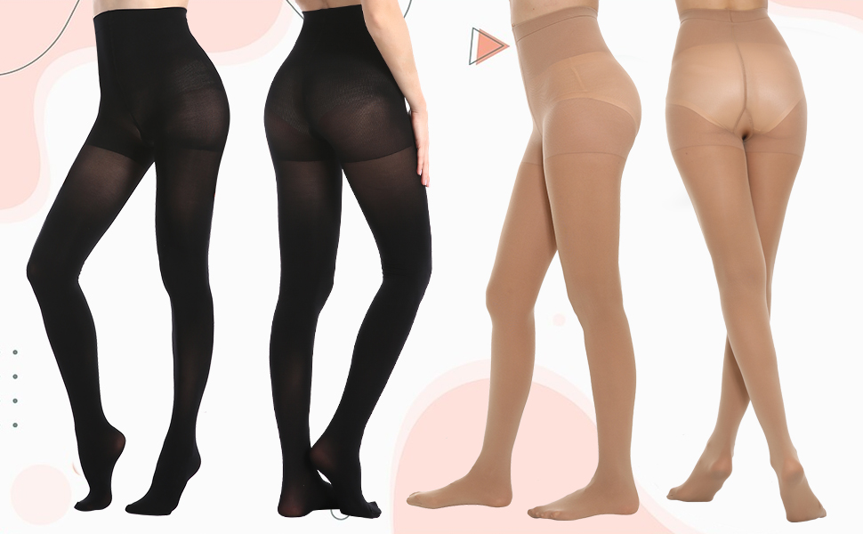 Opaque Control-Top Tights