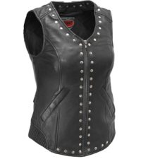 Vest,Leather Vest, First Mfg Vest, First Mfg Co, Biker Vest, Pure Leather Vest, Riding Vest,Cowhide