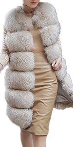 Women faux fur vest