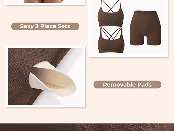 3 Piece Sexy Workout Sets for Women new