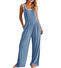 Loose High Waist Ribbed Jumpsuits