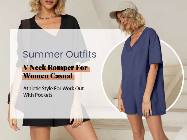 V Neck Rompers