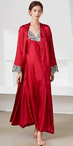 women satin robe kimono