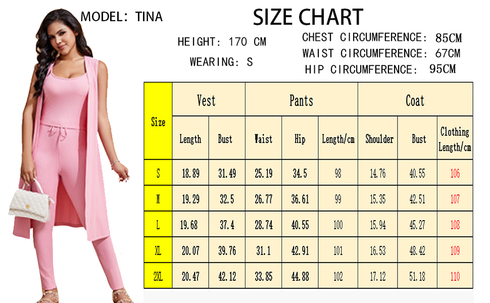 Women''s Summer Set 3 Piece Outfit Joggers Sets Long Cardigan and Vest Pajamas Sets Travel Suits