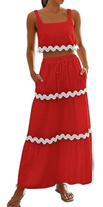 A Line Flowy Maxi Skirt Sets