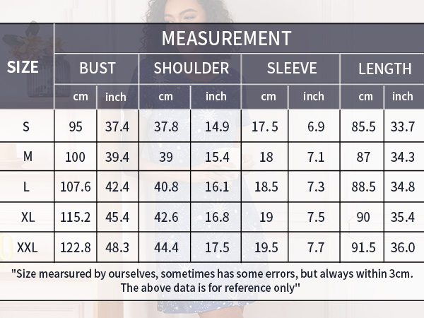 the size chart