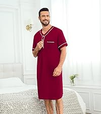 mens night gown comfy night shirt