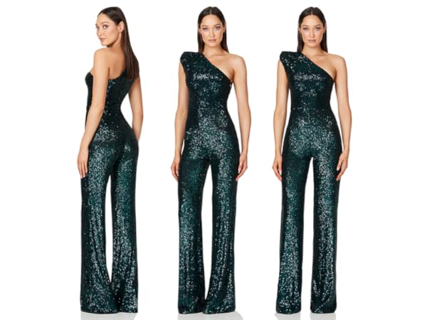 dark green sequin pants