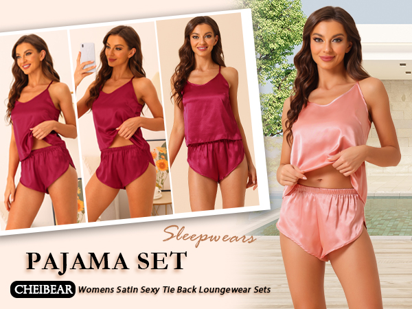 satin pj sets