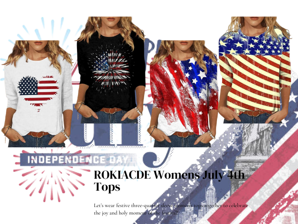 4th of july tops for women plus