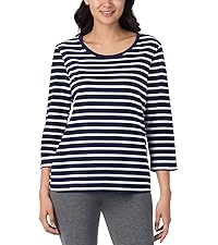 nautica womens three quarter sleeve sleep top