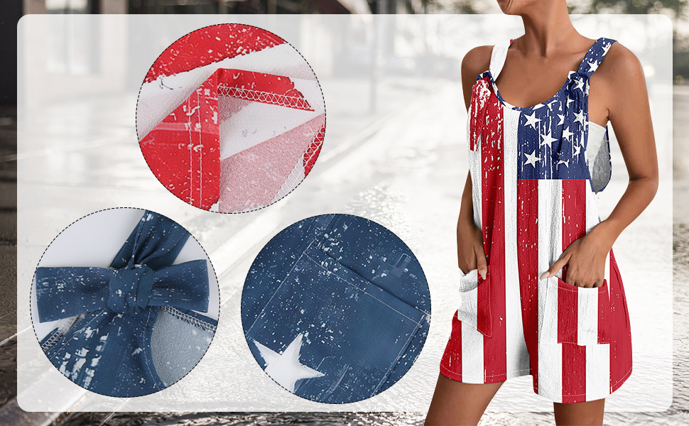 4th of July Romper for Women