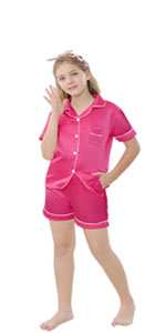 girls silk pajamas