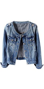 Collarless Denim Jackets