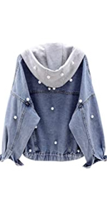 Pearls Detachable Denim Jacket