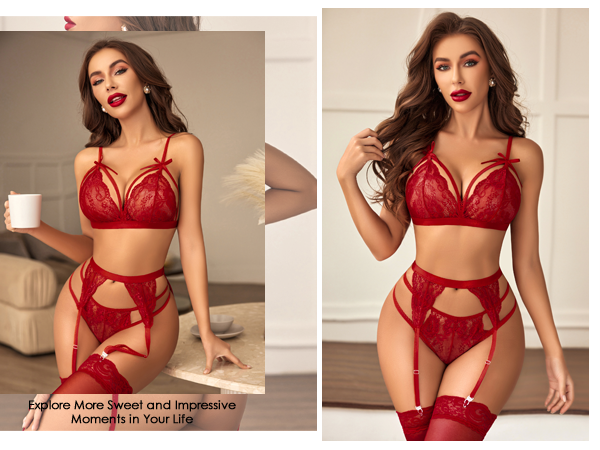 wine red lingerie for women