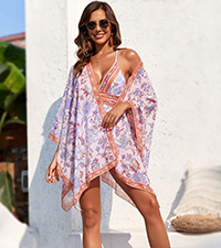 Women 2 Piece Swimsuit with Coverup Set Kimono