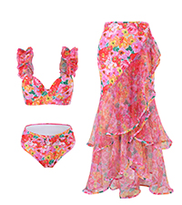 2 Piece Swimsuit with Cover Up Bikini Sets for Women